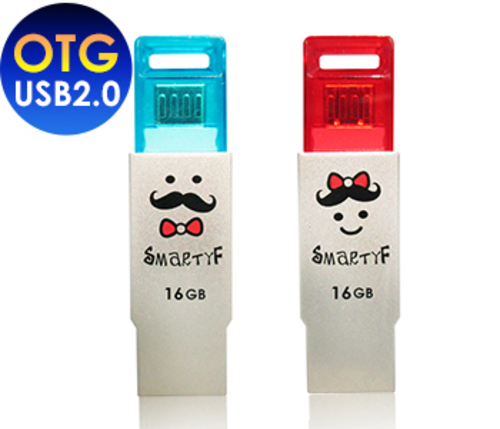 USB2.0 OTG雙介面隨身碟(雷神家族-大鬍子與小蝴蝶)產品圖